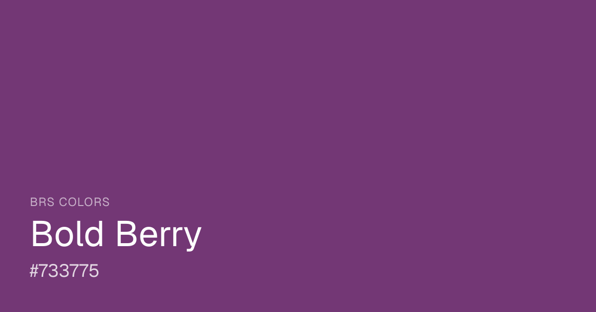 Bold Berry (#733775) | BRS Colors