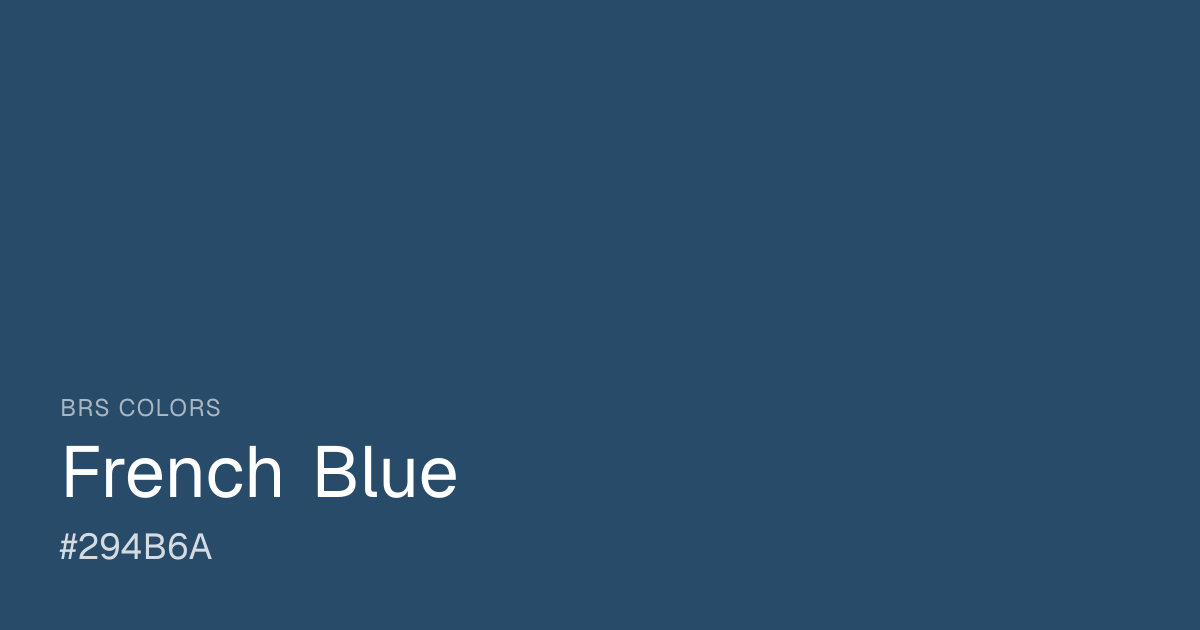 French Blue (#294B6A) | BRS Colors