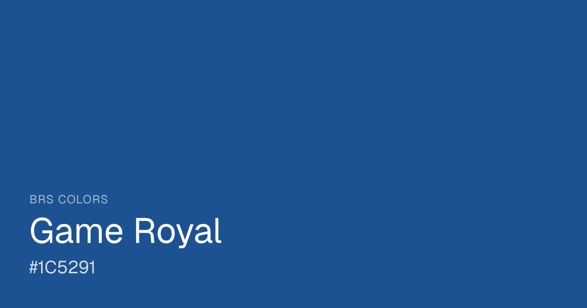 Game Royal (#1C5291) | BRS Colors